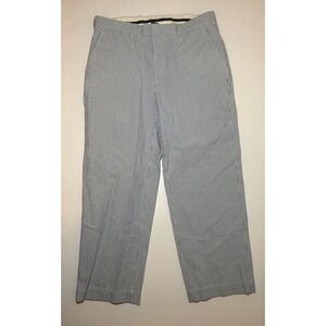 Ralph Lauren Polo Men's Seersucker Blue/White Striped Pants | 34 X 32